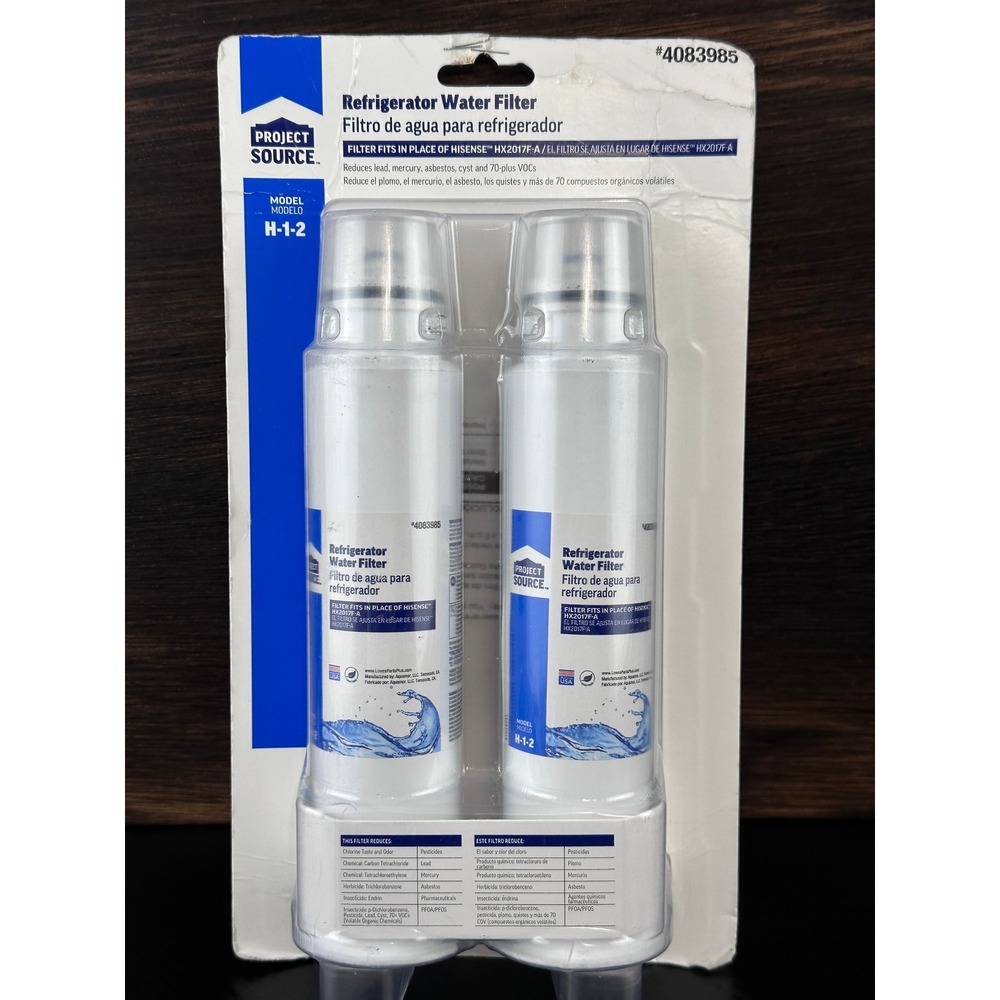 Project Source H-1-2 Refrigerator Filter 2Pk HX2017F-A 4083985
